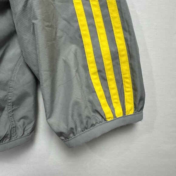 Adidas Climaproof 1/4 Zip Hooded Windbreaker Gray Yellow Men's XL golf outdoor - Picture 4 of 10